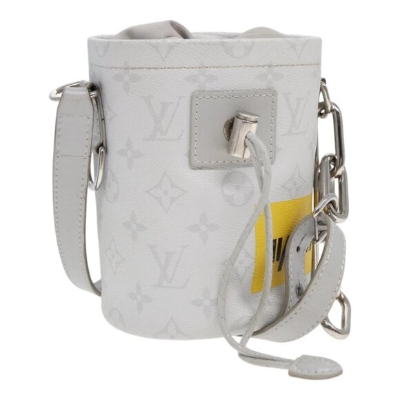 LOUIS VUITTON Monogram White Chalk Nanobag Shoulder Bag Gray M44631 Auth 88029 - Picture 1 of 14